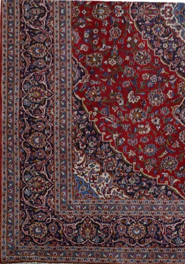 10x14 Authentic Hand-knotted Persian Signed Kashan Rug - Iran - bestrugplace