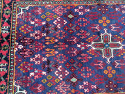 4' x 7' Cobalt Blue Persian Hamadan Rug