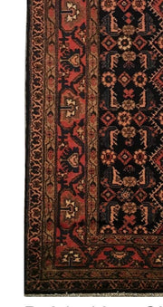 4x14 Authentic Hand-knotted Persian Hamadan Rug - Iran - bestrugplace