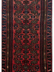 3x13 Authentic Hand-knotted Persian Hamadan Rug - Iran - bestrugplace