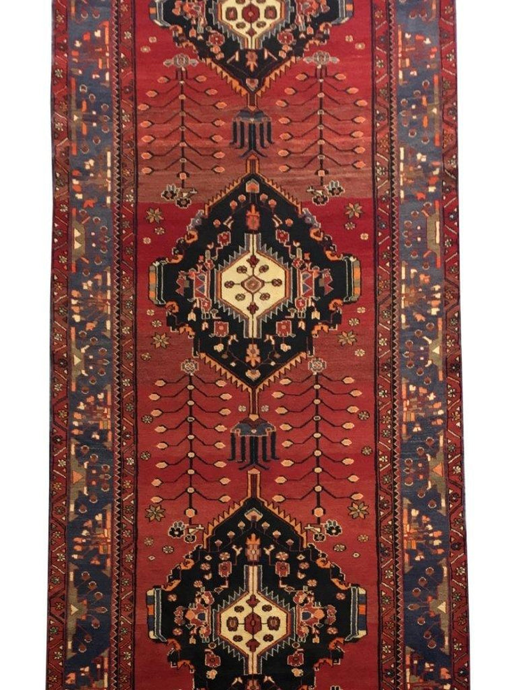 5x13 Authentic Hand-knotted Persian Hamadan Rug - Iran - bestrugplace