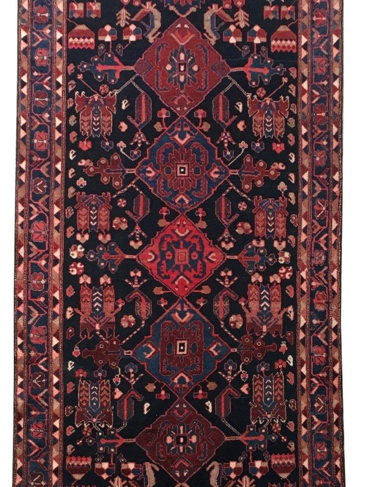 4x10 Authentic Hand-knotted Persian Hamadan Rug - Iran - bestrugplace