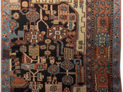 2' x 5' Brown Persian Hamadan Rug