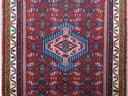 3' x 2' Red Persian Hamadan Rug