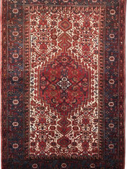 4' x 6' Red Persian Zanjan Rug