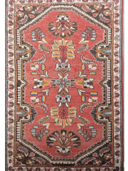 3' x 4' Orange Persian Hamadan Rug