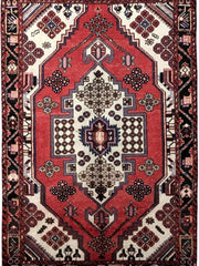 4x7 Authentic Hand-knotted Persian Hamadan Rug - Iran - bestrugplace