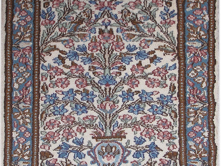 3' x 3' Ivory Persian Hamadan Rug