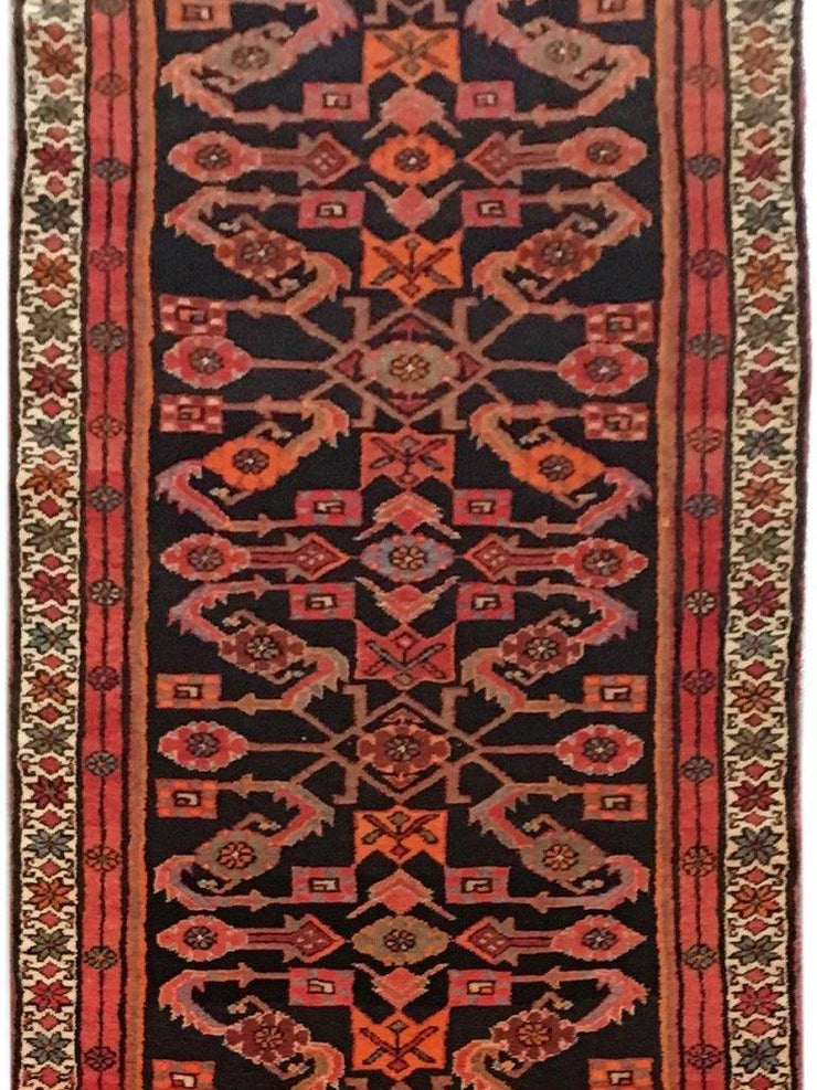 3x13 Authentic Hand-knotted Persian Hamadan Rug - Iran - bestrugplace