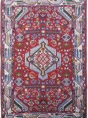 3' x 4' Red Persian Hamadan Rug