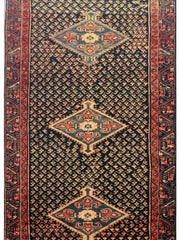 3x12 Authentic Hand-knotted Persian Hamadan Rug - Iran - bestrugplace