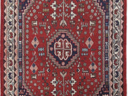 3' x 3' Red Persian Abadeh Rug