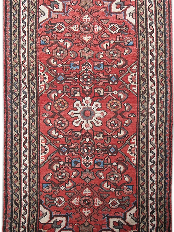 2' x 4' Red Persian Hamadan Rug