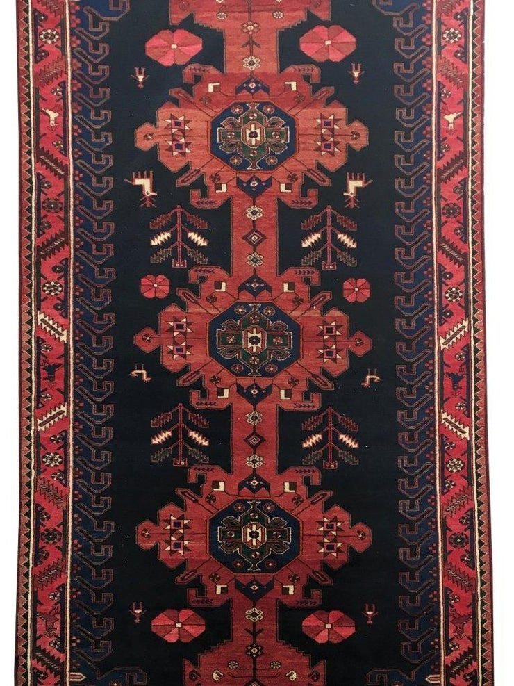 5x10 Authentic Hand-knotted Persian Hamadan Rug - Iran - bestrugplace