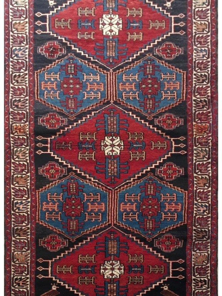 4x10 Authentic Hand-knotted Persian Hamadan Rug - Iran - bestrugplace