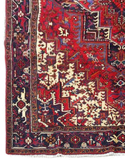 8x11 Authentic Hand Knotted Persian Heriz Rug - Iran - bestrugplace