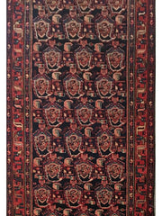 4x16 Authentic Hand-knotted Persian Hamadan Rug - Iran - bestrugplace