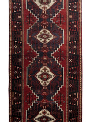 5x13 Authentic Hand-knotted Persian Hamadan Rug - Iran - bestrugplace