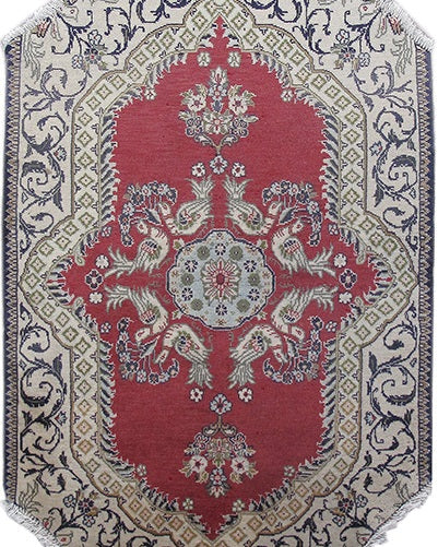 2' x 3' Red Persian Shahreza Rug