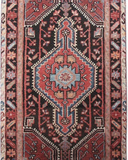 2' x 4' Brown Persian Hamadan Rug