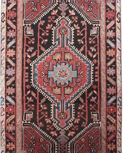 2' x 4' Brown Persian Hamadan Rug