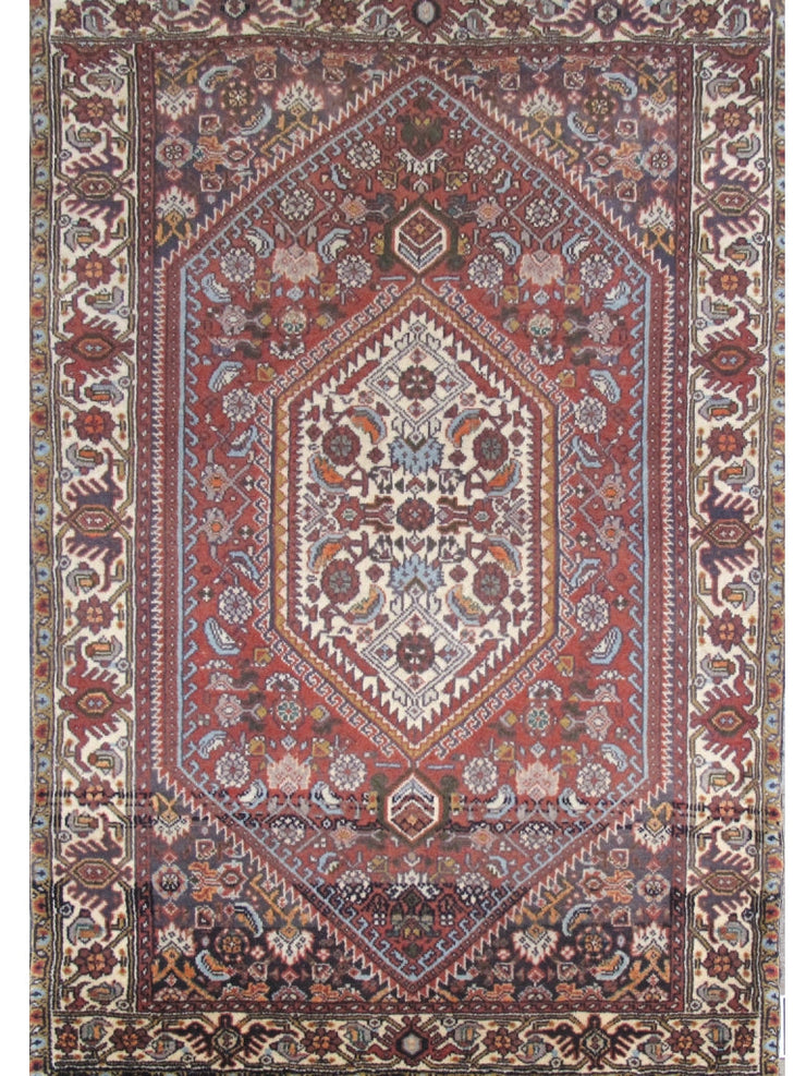 3' x 4' Red Persian Zanjan Rug