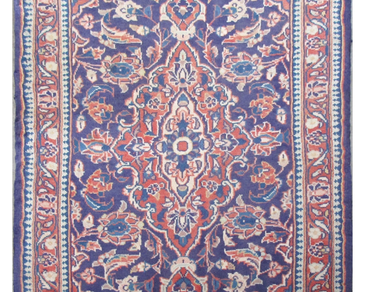 2' x 5' Orange Persian Kashan Rug