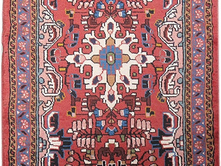 3' x 5' Red Orange Persian Hamadan Rug