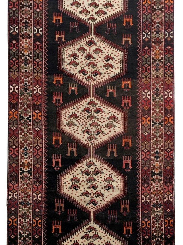 4x10 Authentic Hand-knotted Persian Hamadan Rug - Iran - bestrugplace