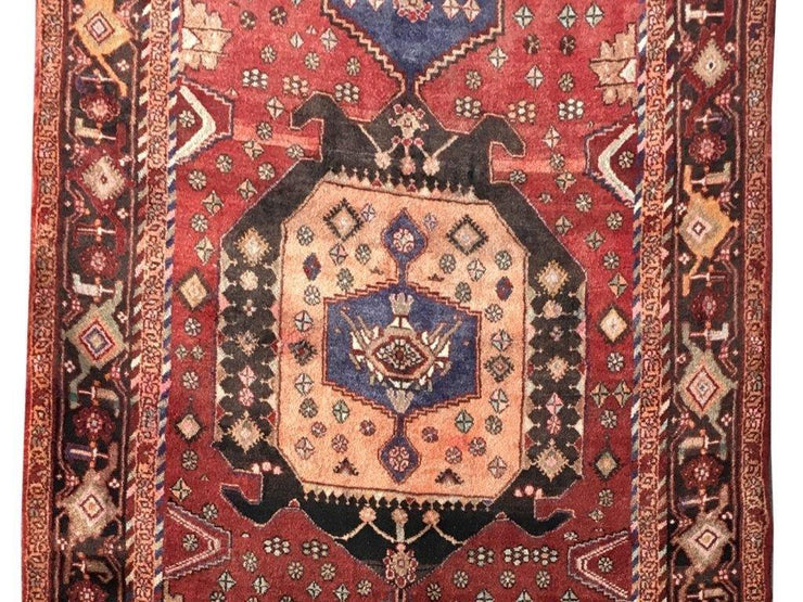 4x9 Authentic Hand-knotted Persian Hamadan Rug - Iran - bestrugplace