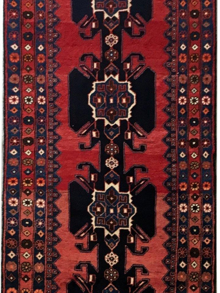 4x14 Authentic Hand-knotted Persian Hamadan Rug - Iran - bestrugplace