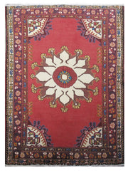 3' x 3' Red Persian Roodbar Rug