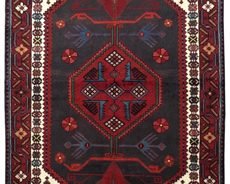 4x7 Authentic Hand-knotted Persian Hamadan Rug - Iran - bestrugplace