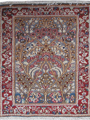 2' x 2' Tan Brown Persian Kerman Rug