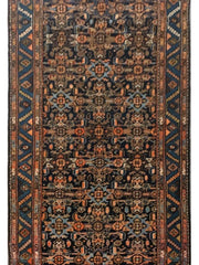 Luxurious 4x14 Authentic Hand-knotted Persian Zanjan Rug - Iran - bestrugplace