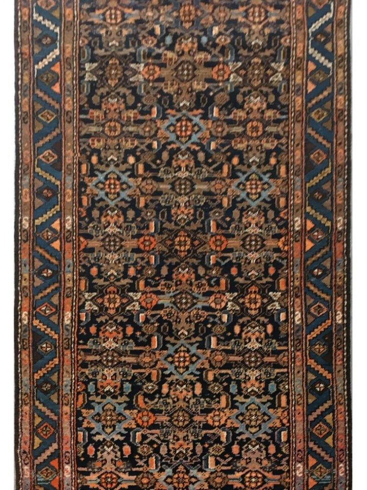 Luxurious 4x14 Authentic Hand-knotted Persian Zanjan Rug - Iran - bestrugplace