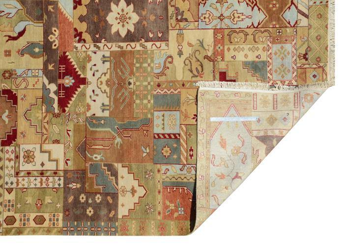 9x11 Agra 8/8 Patchwork Design Rug - India - bestrugplace