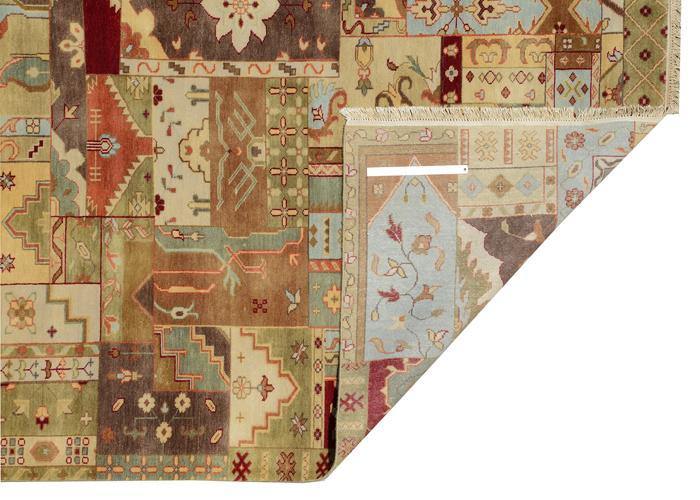 9x12 Agra 8/8 Patchwork Design Rug - India - bestrugplace