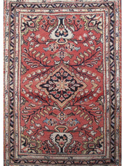 6' x 4' Orange Persian Hamadan Rug