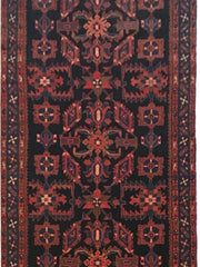 4x14 Authentic Hand-knotted Persian Hamadan Rug - Iran - bestrugplace