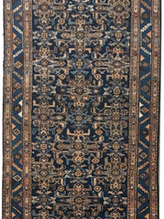 4x14 Authentic Hand-knotted Persian Zanjan Rug - Iran - bestrugplace