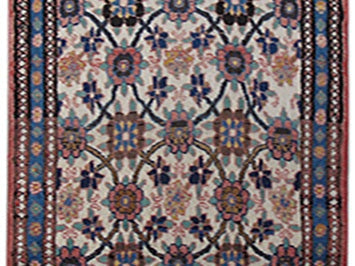 2' x 4' Ivory Persian Varamin Rug