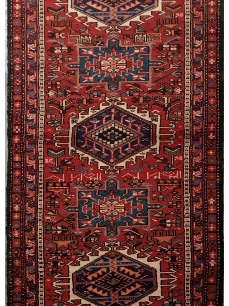 3x11 Authentic Hand-knotted Persian Karaja Rug - Iran - bestrugplace