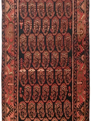 4x13 Authentic Hand-knotted Persian Hamadan Rug - Iran - bestrugplace