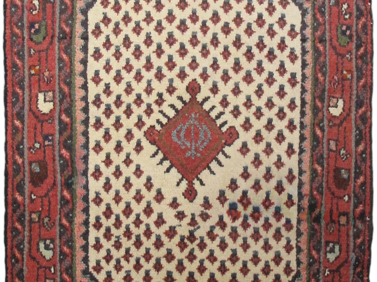 2' x 3' Ivory Persian Hamadan Rug