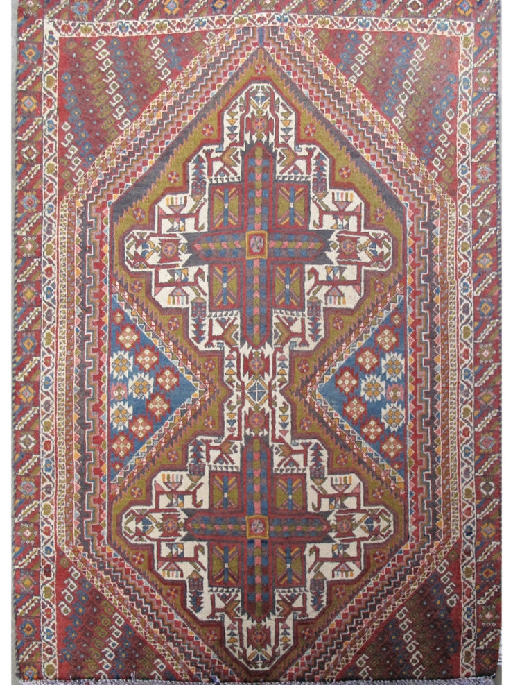 3' x 4' Red Persian Shahrbabak Rug