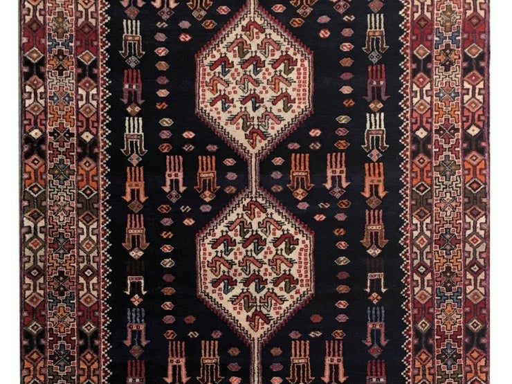 4x10 Authentic Hand-knotted Persian Hamadan Rug - Iran - bestrugplace