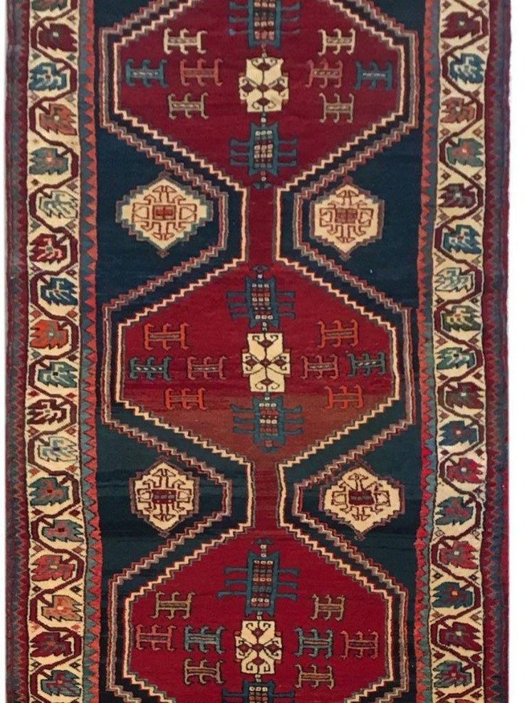 3x14 Authentic Hand-knotted Persian Hamadan Rug - Iran - bestrugplace