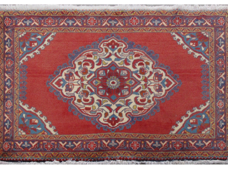 3' x 2' Red Persian Roodbar Rug