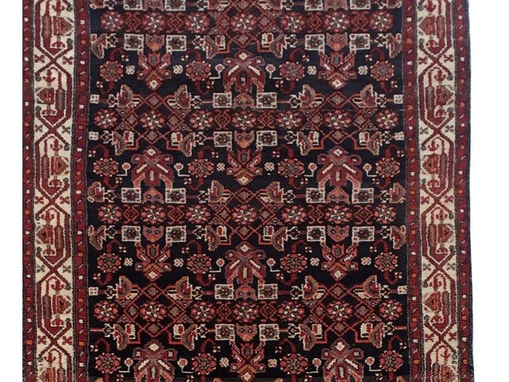 4x14 Authentic Hand-knotted Persian Hamadan Rug - Iran - bestrugplace